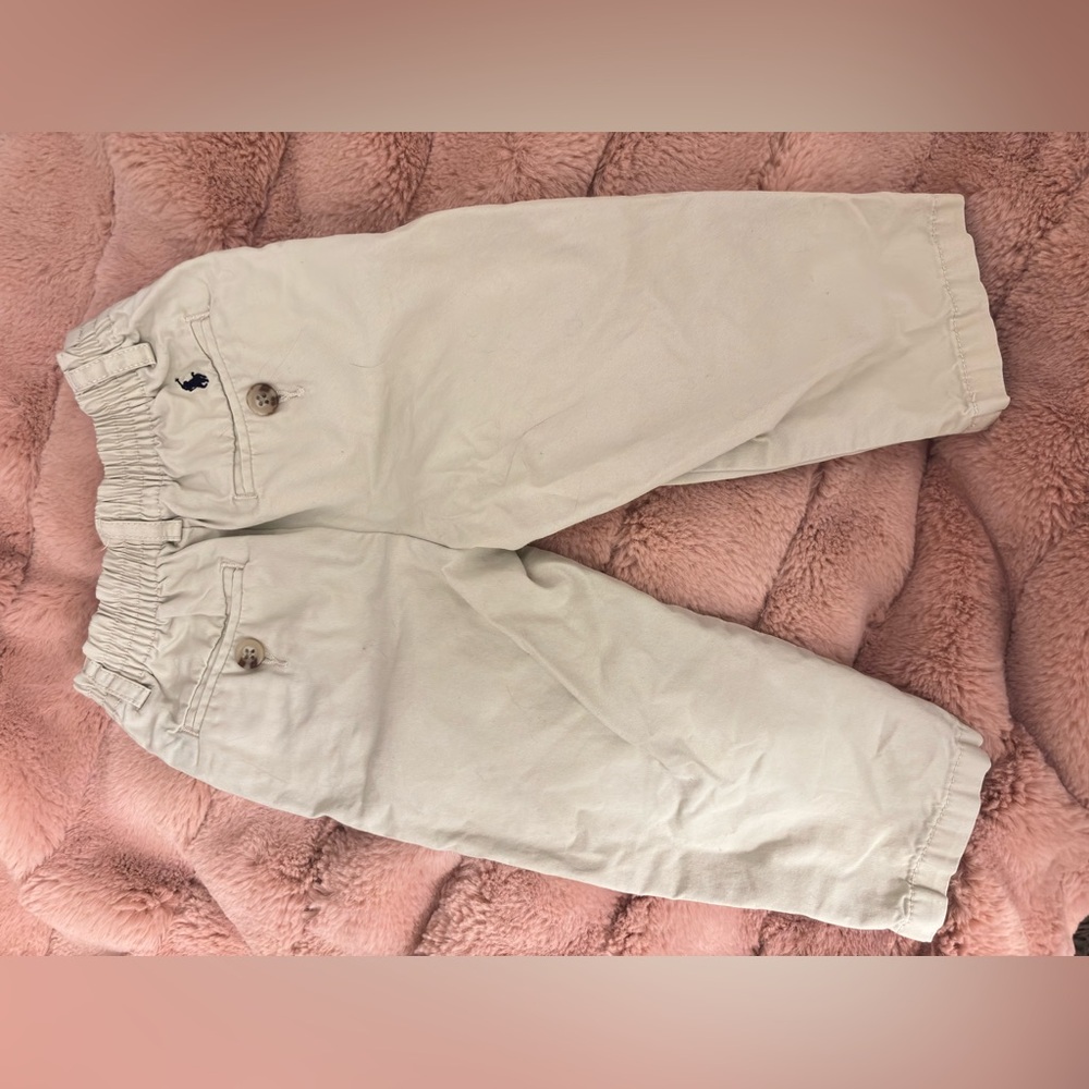 Ralph Lauren Tan Elastic Waist Pants